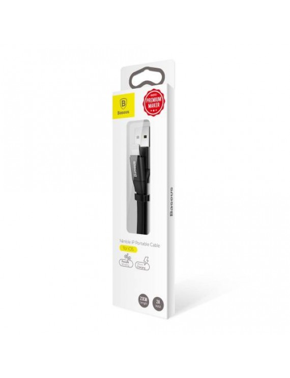 Baseus Lightning Nimble Cable Portable 2A 0.23m Black (CALMBJ-B01)