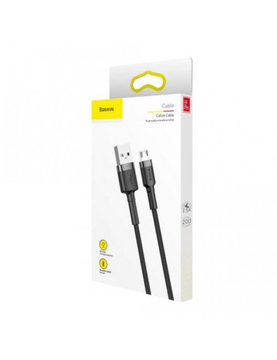 Baseus Micro USB Cafule Cable 1.5A 2m Gray + Black (CAMKLF-CG1)