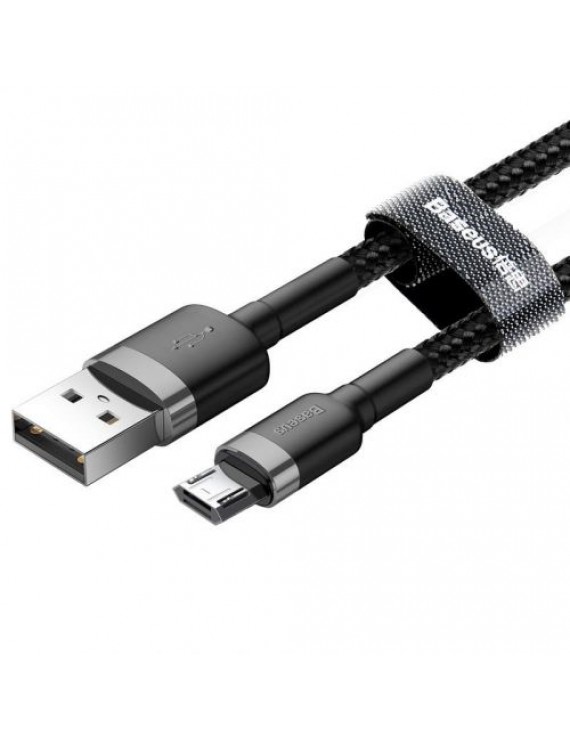 Baseus Micro USB Cafule Cable 2.4A 1m Gray + Black (CAMKLF-BG1)
