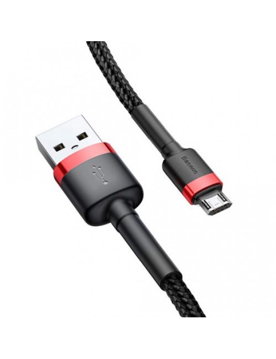 Baseus Micro USB Cafule Cable 2.4A 1m Red + Black (CAMKLF-B91)
