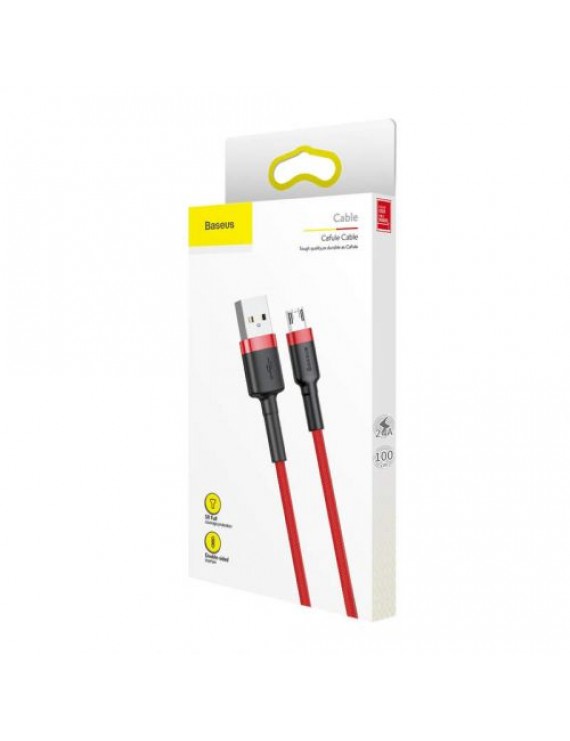Baseus Micro USB Cafule Cable 2.4A 1m Red + Red (CAMKLF-B09)