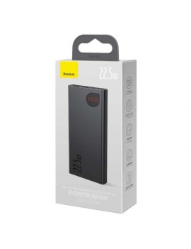 Baseus Power Bank Adaman with Digital display (2021), C+U+U, PD 3.0, QC 3.0, 22.5W, 10000 mAh, Black (PPAD070001)