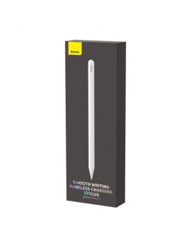 Baseus Tablet Tool Active Stylus Pen Wireless Charging with LED Indicator + Active Replaceable Tip for iPad, White (SXBC020002)