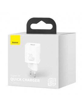 Baseus Travel Charger set Super Si 1C PD Fast charger 20W EU White (CCSUP-B02)