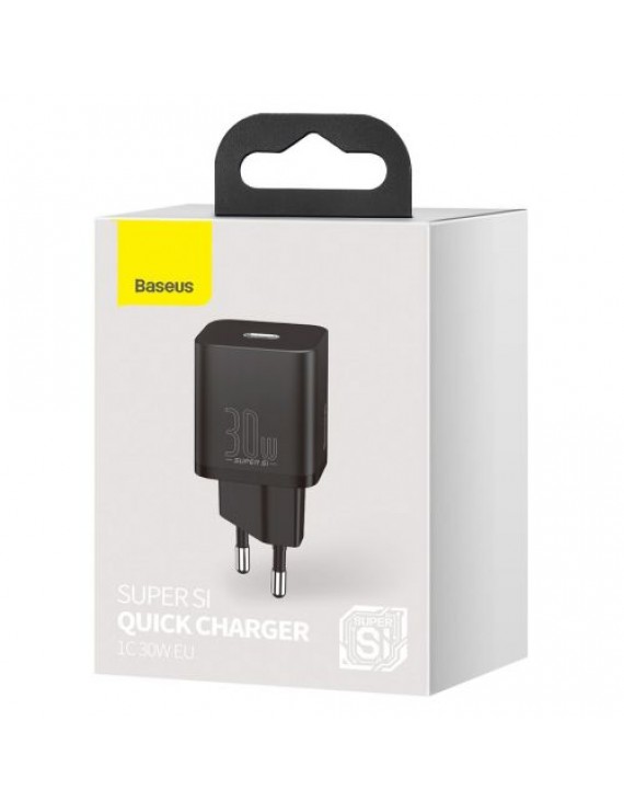 Baseus Travel Charger Super Si 1C Quick Charger PD 30W EU Black (CCSUP-J01)