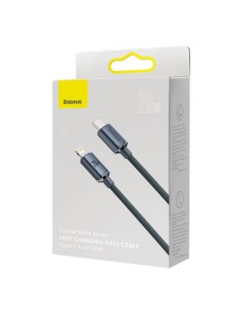 Baseus Type-C - Lightning cable, Crystal Shine Series Fast Charging Data Cable 20W 1.2m Black (CAJY000201)