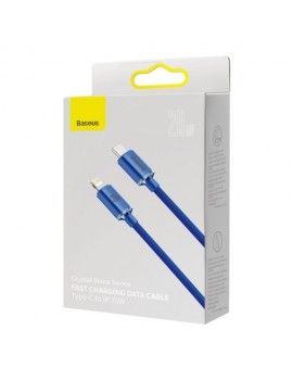 Baseus Type-C - Lightning cable, Crystal Shine Series Fast Charging Data Cable 20W 2m Blue (CAJY000303)