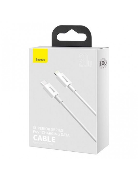 Baseus Type-C - Lightning Superior Series fast charging data cable PD 20W 1m White (CATLYS-A02)