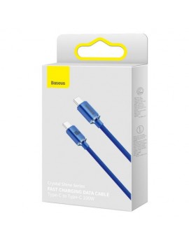 Baseus Type-C - Type-C Crystal Shine series fast charging data cable 100W 2m Blue (CAJY000703)