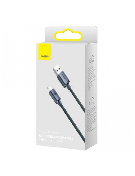 Baseus Type-C Crystal Shine series fast charging data cable, 100W, 2m, Black (CAJY000501)