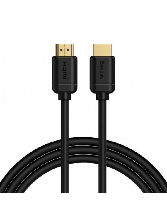 Baseus Video Cable High Definition Series HDMI To HDMI 4K 60 Hz, 3D HDR, 18 Gbps, 2m, Black (CAKGQ-B01)