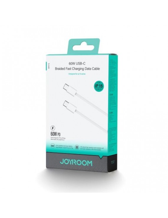 Joyroom Ben Series Cable Type-C to Type-C, 480mb/s, 60W, 1m, White (S-A45)