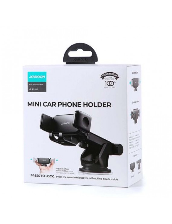 Joyroom Car Mount Clamp Holder 360 Rotation (Dashboard Version) 4.7-6.7 inch, Black (JR-ZS283)