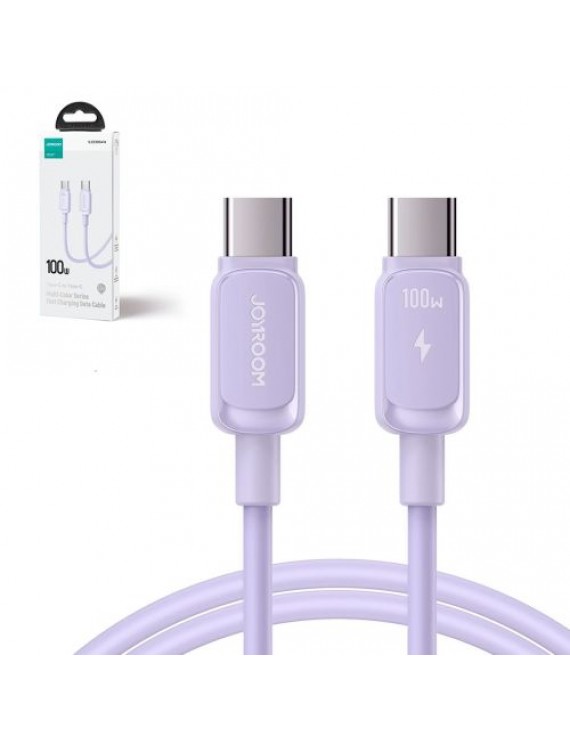 Joyroom Type-C - Type-C Cable Multi-Color Series A14, 480mb/s, 100W, 1.2m, Purple (S-CC100A141P)