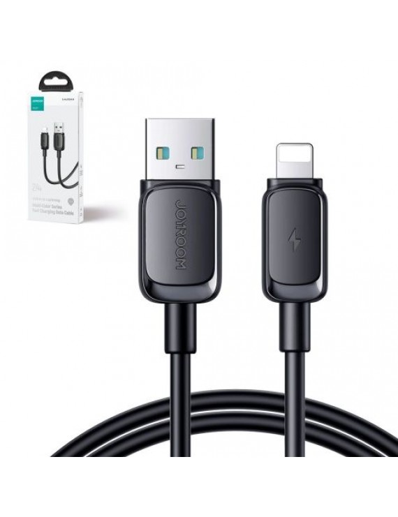 Joyroom USB - Lightning Cable Multi-Color Series A14, 480mb/s, 2.4A, 1.2m, Black (S-AL012A14B)