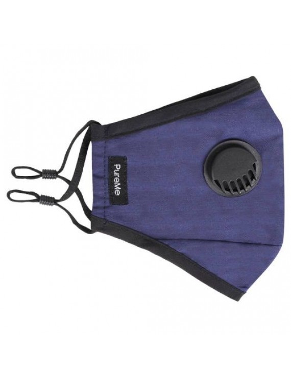 PureMe Reusable / Adjustable Mask Cotton 2 pcs N95 filters inside the package Dark Blue