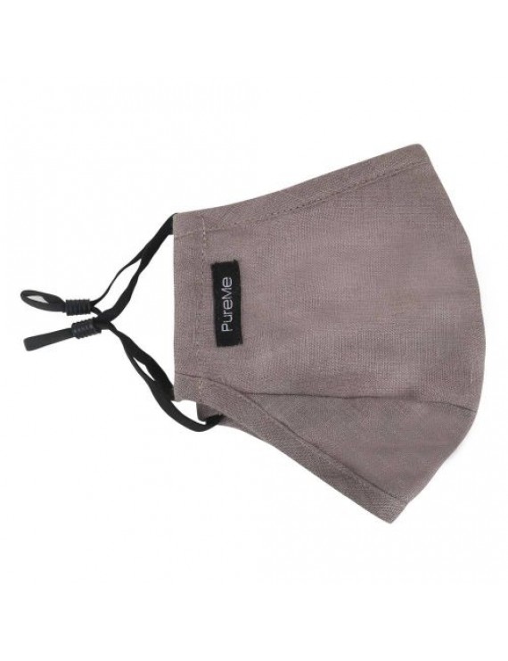 PureMe Reusable / Adjustable Mask Linen 2 pcs N95 filters inside the package Charcoal Grey