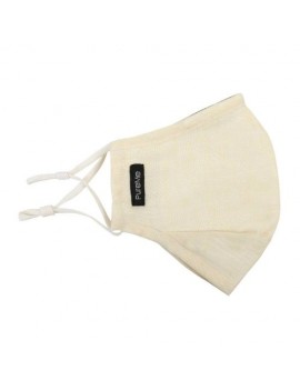 PureMe Reusable / Adjustable Mask Linen 2 pcs N95 filters inside the package Cream