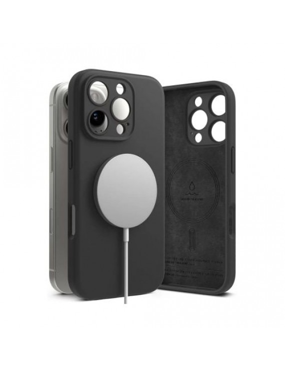 Ringke iPhone 16 Pro Max Case Silicone Magnetic Black