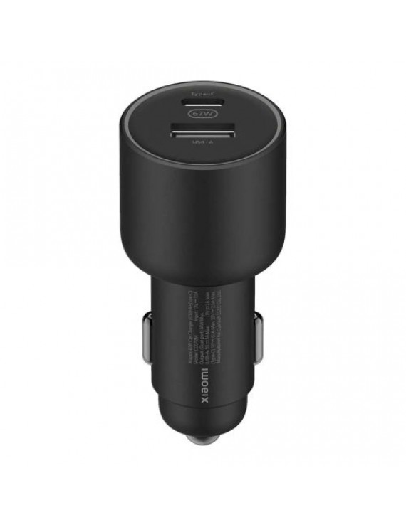 Xiaomi Mi Car Charger 67W USB-A + Type-C Black EU BHR6814GL