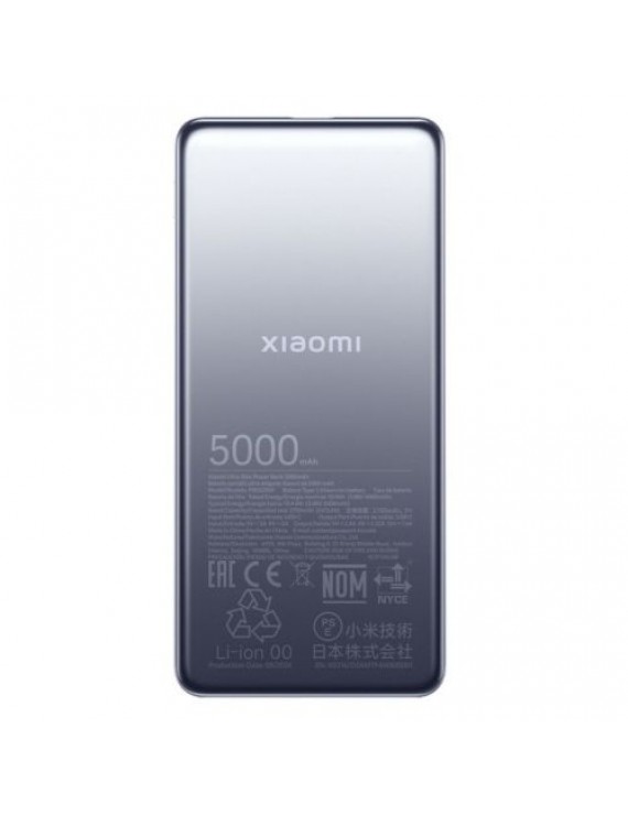 Xiaomi Power Bank Ultra Slim 5000 mAh 20W Fast Charge Space Gray EU BHR9535GL