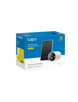 TP-Link Camera Tapo TC85-KIT Wireless Outdoor Security, 2K QHD 4MP, AI, Night Vision, IP66 + TP-Link Tapo Solar Panel 2.5W, IP66, Black EU White EU