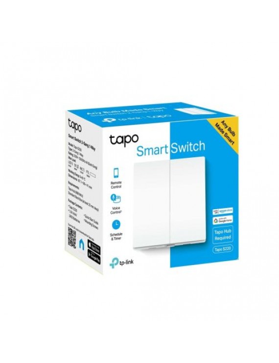 TP-Link Smart Wall Switch Double Tapo S220 Wireless White EU