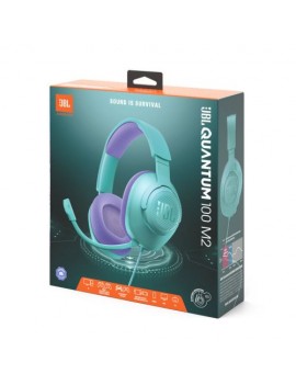 JBL Quantum 100M2 Headphone Wired Gaming Headset with Microphone, Teal EU