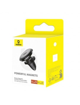Baseus Car Mount Magnetic Car Phone Holder (Air Vent) 360 Degree with Cable clip, Black (C40141201113-00)