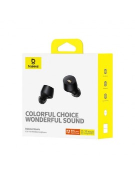 Baseus Earphone Bluetooth Bowie E18 TWS Earphones, BT 5.3, ENC, IPX4, Black EU (A00023800123-00)