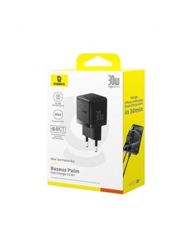 Baseus Travel Charger Palm Series Type-C, PD 3.0, QC 3.0, 30W, Black EU (P10111605113-00)