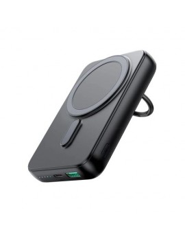 Joyroom Power Bank Magnetic Wireless charging, MagSafe 15W / Type-C, PD 20W, 10000 mAh, with ring and stand, Black (JR-W050)
