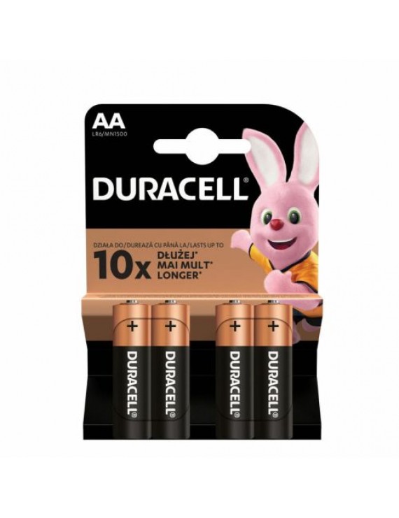 DURACELL Battery (AA) LR6 Alkaline Basic (4 batteries / blister) 1.5V