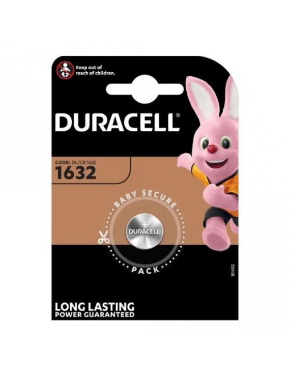 DURACELL Battery (CR1632) Button Lithium (1 battery / blister) 3V