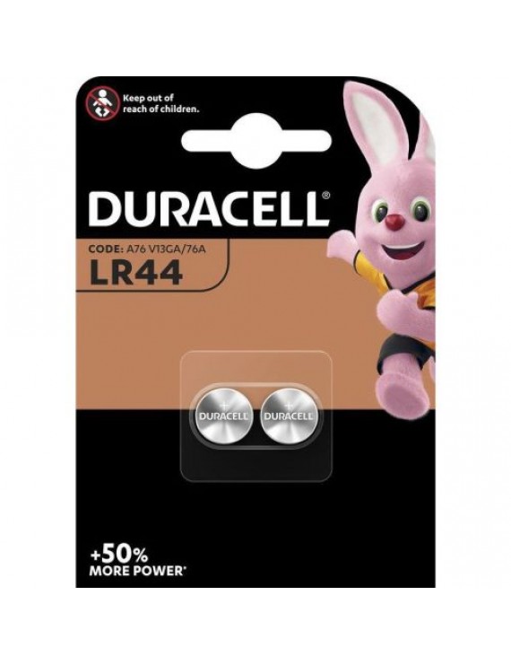 Duracell Battery (LR44) Button Alkaline (2 battery/ blister) 1.55V