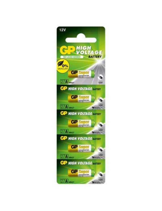GP Battery (A27) Alkaline 12V / LR27 27AF-U5 (5 batteries / blister) 12V