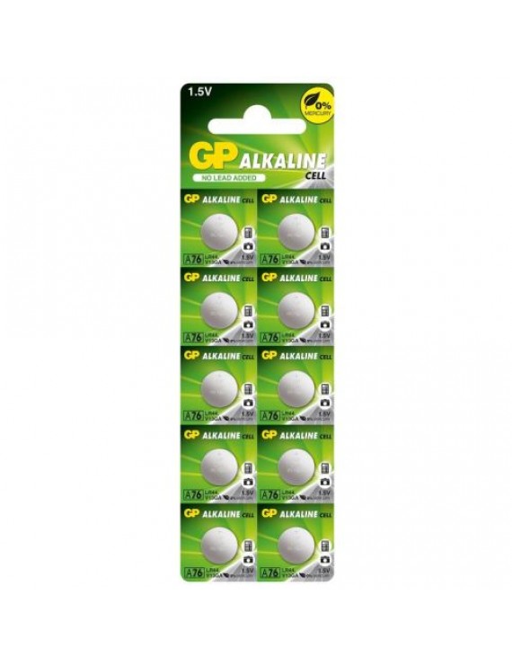GP Battery (AG13) Alkaline button GPA76/ LR44 A76F-U10 (1pcs ) 1.55V