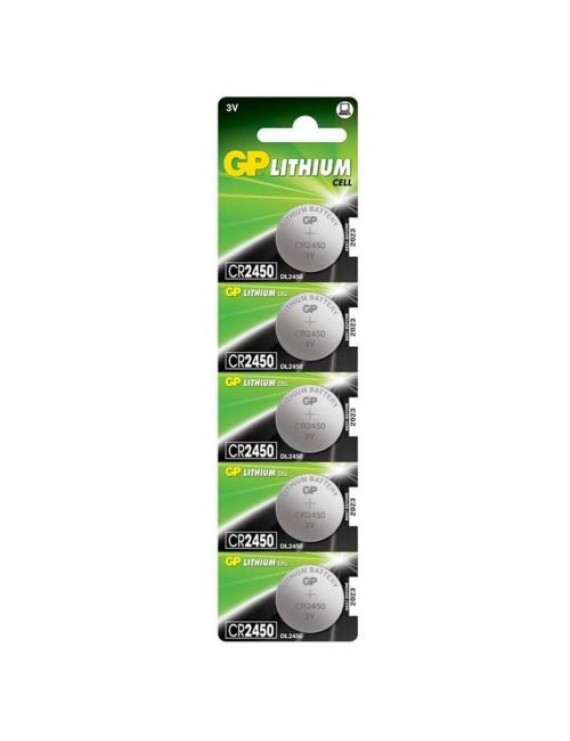 GP Battery (CR2450) Lithium coin, CR2450-7U5 (1 pcs) 3V