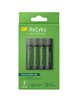 GP Battery Charger M451 with 4x AAA Rechargable batteries, 2700 mAh, 1.2V, Black EU