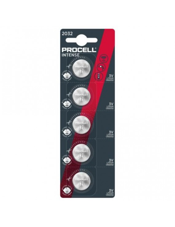 DURACELL Battery (CR2032) Button Lithium (5 batteries/ blister) 3V, 220mAh