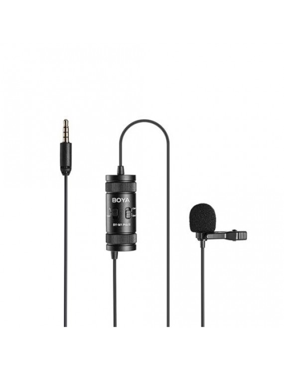 BOYA Microphone Wired BY-M1 Pro II Omnidirectional, Live monitoring (3.5mm connector) Black EU