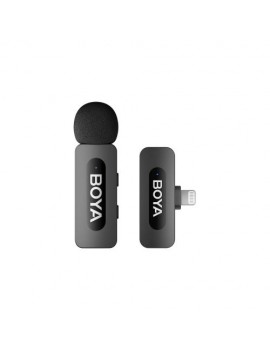 BOYA Microphone Wireless BY-V1 V2.0 2,5GHz with 1 transmitter and 1 receiver (Lightning) Black EU