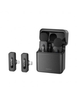 BOYA Microphone Wireless BY-V3 Combo 2.4GHz, with 2 transmitters and 2 receivers (Type-C and Lightning) Black EU