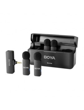 BOYA Microphone Wireless BY-V4 2.4GHz with 4 transmitters and 1 receiver (3.5mm connector) Black EU