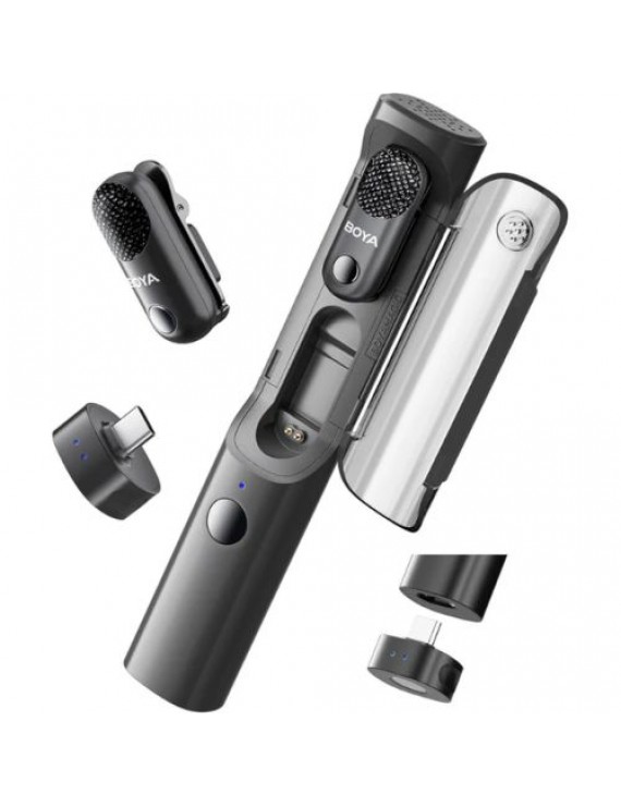 BOYA Microphone Wireless Magic-05 2.4GHz with 2 transmitters and 1 receiver (Type-C) Black EU