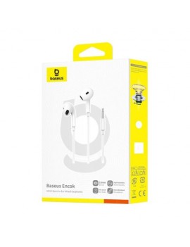 Baseus Earphone Encok HZ19 Wired with Microphone White EU (A00182301213-00)