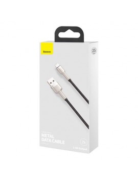 Baseus Lightning Cafule Series Metal data cable 2.4A 0.25m Black