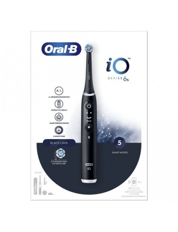 Oral-B Electric Toothbrush iO Series 6s Rotating/Oscillating, Black Lava EU