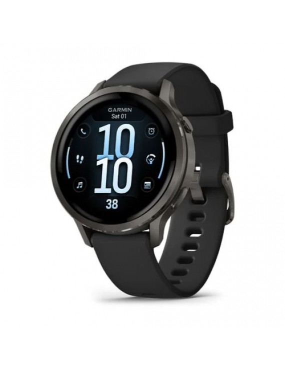 Garmin Venu 4 Smart Watch 41mm, GPS, Black with Dark Gray Silicone Band EU