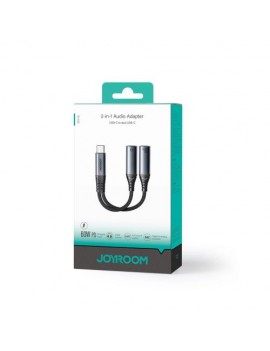 Joyroom Adapter DAC 2-in-1 Type-C to Type-C/ Type-C, 60W, 0.14m, Black (SY-C03)